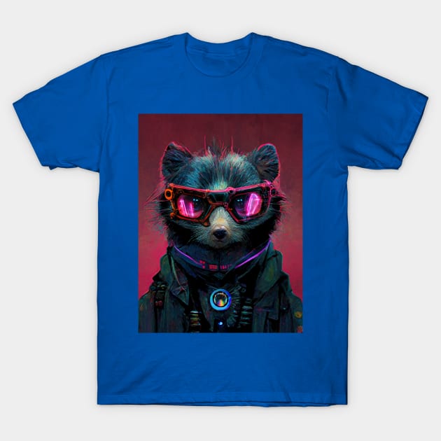 Cyberpunk Racoon Soldier T-Shirt by Blue Planet Boutique